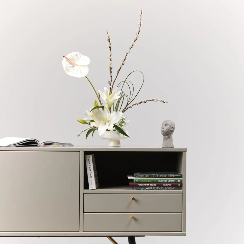 Sculptural Cycle DIY Kit: Lily, Anthurium & Pussy Willow