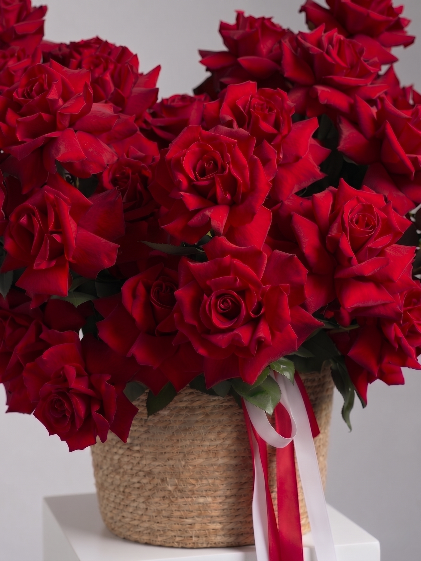 Signature French Red Rose Basket