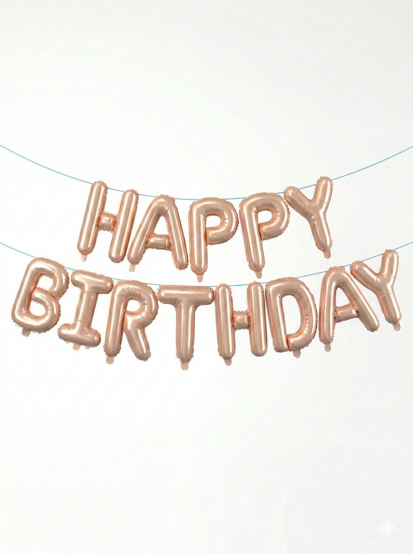 Gold Happy Birthday Balloons Banner