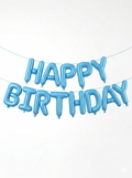 Blue “Happy Birthday” Balloon Banner Set