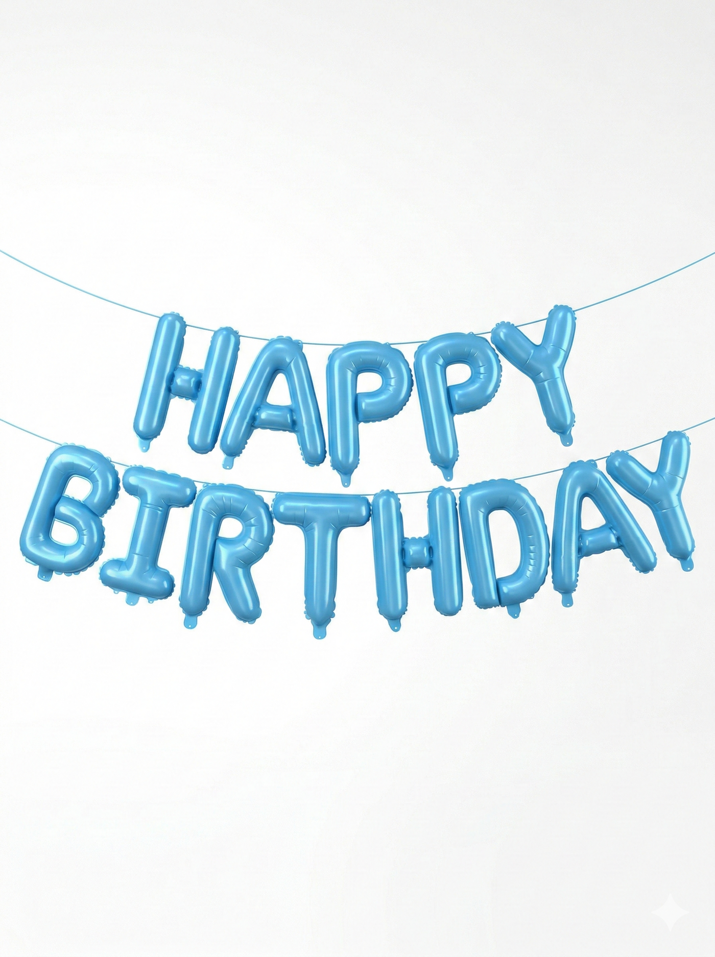Blue “Happy Birthday” Balloon Banner Set — luxury flower delivery Miami