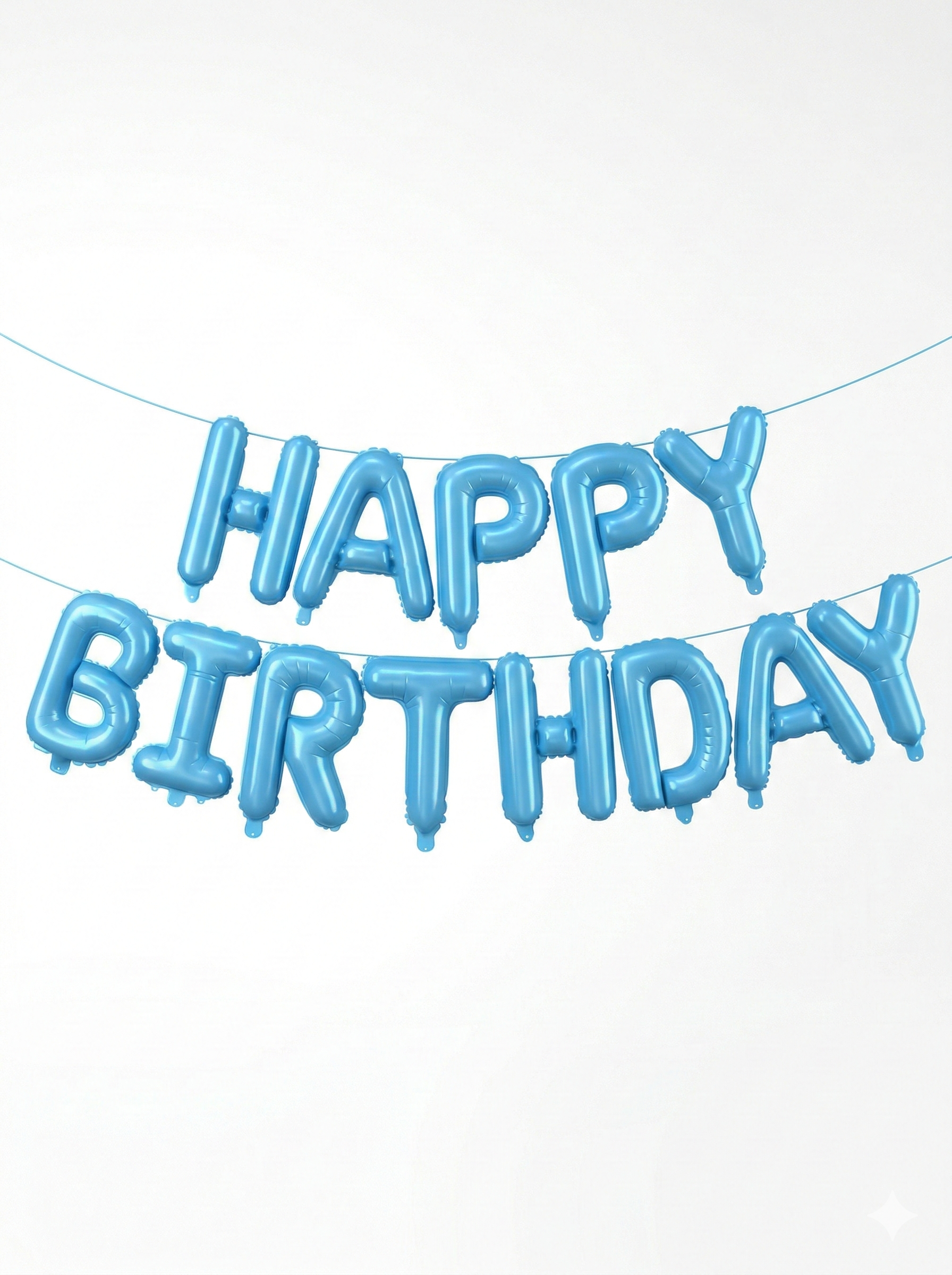 Blue “Happy Birthday” Balloon Banner Set