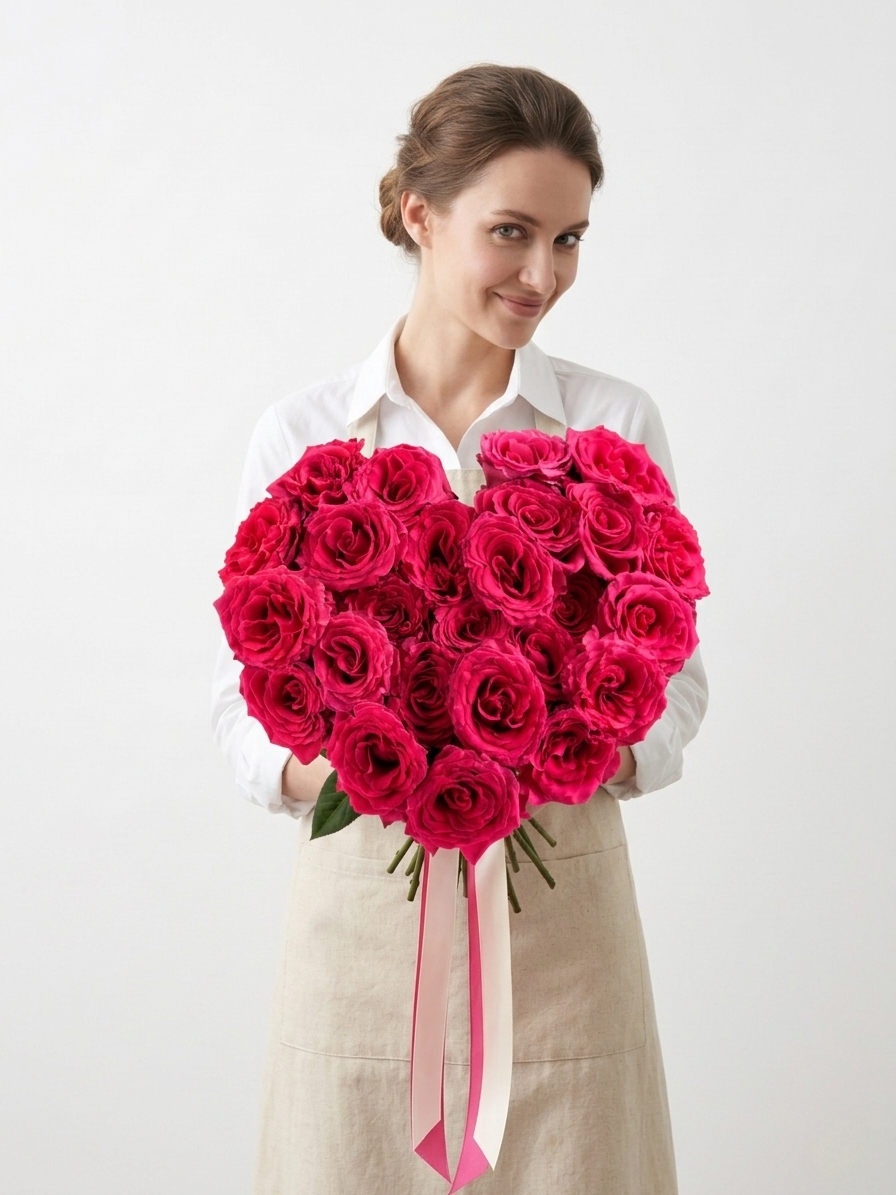 Heart Rose Bouquet close-up arrangement