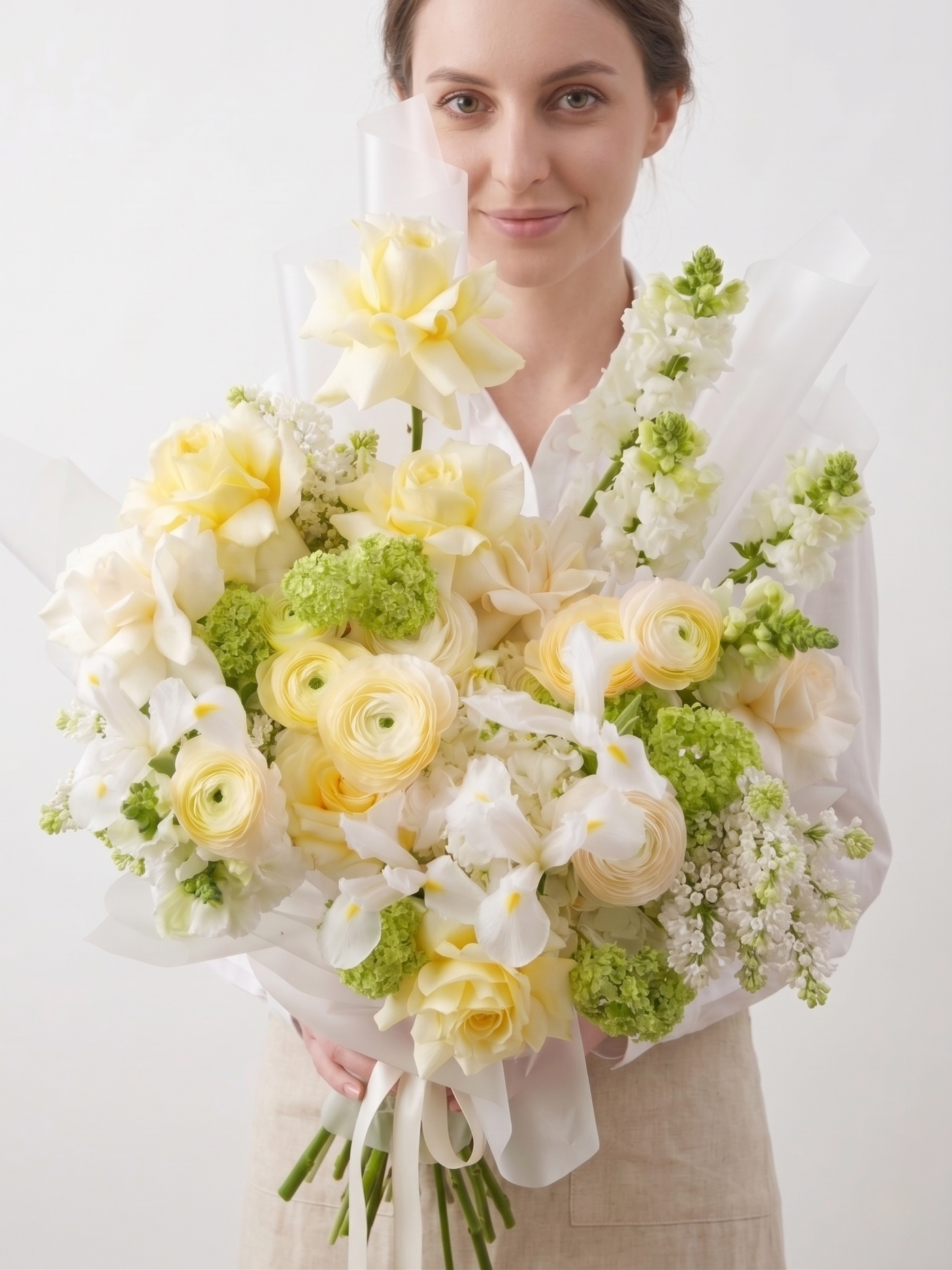 Serene Morning Signature Bouquet close-up arrangement