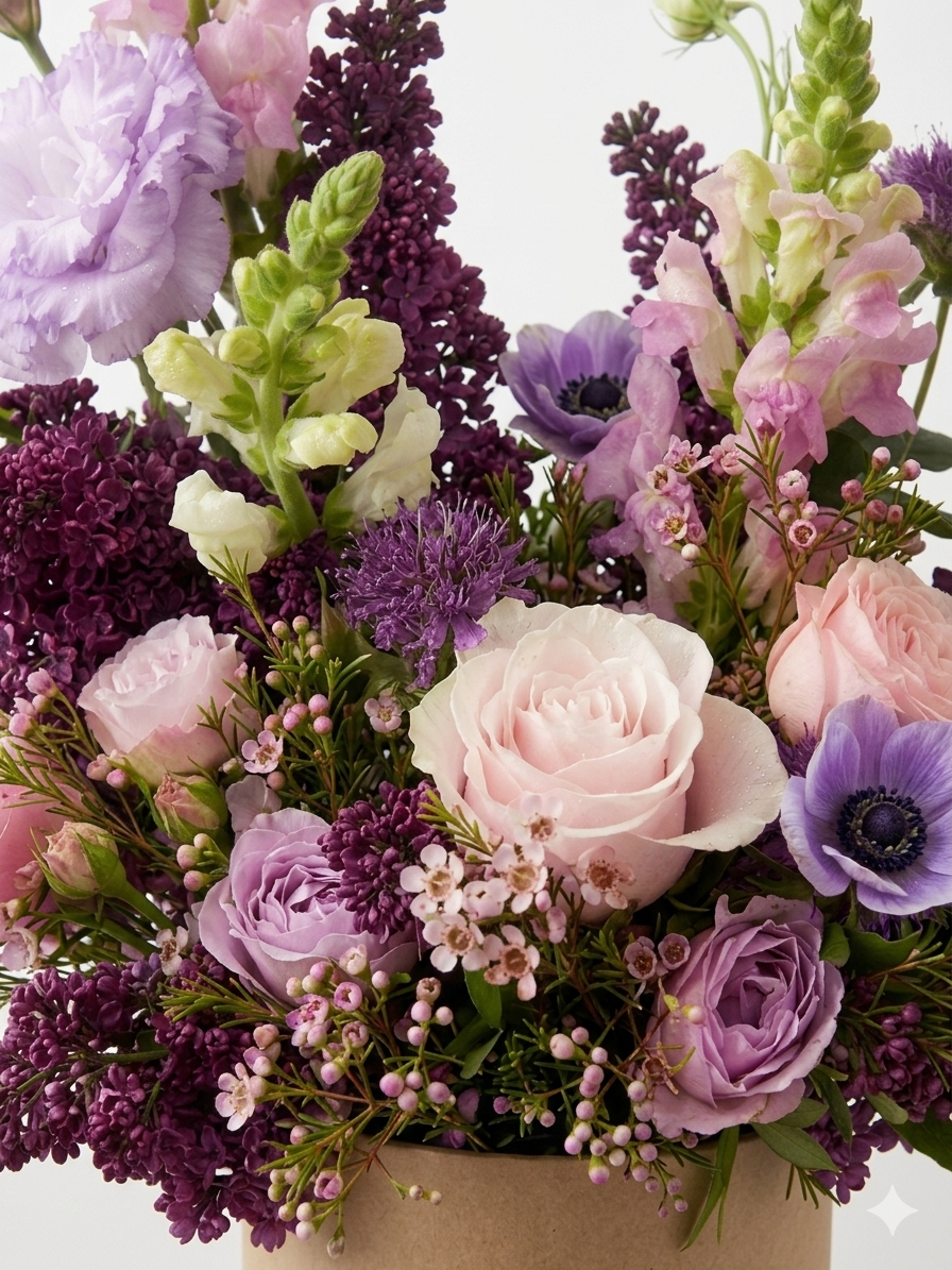 Florist with Lavender Blush Flower Box South Florida
